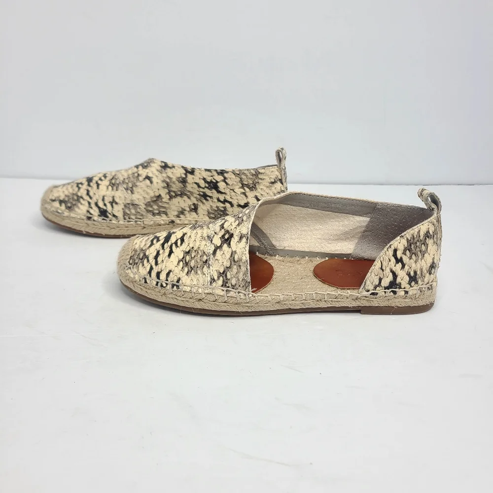1. State‎ Dela Roccia Snake Embossed D'Orsay Leather Espadrille Size 6.5